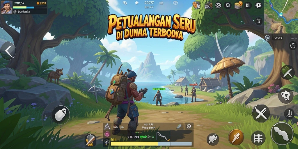 Tampilan gameplay COO77 yang penuh aksi dan petualangan menantang.