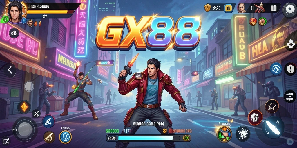 Tangkapan layar permainan GX88 menampilkan gameplay Arcade yang mendebarkan.