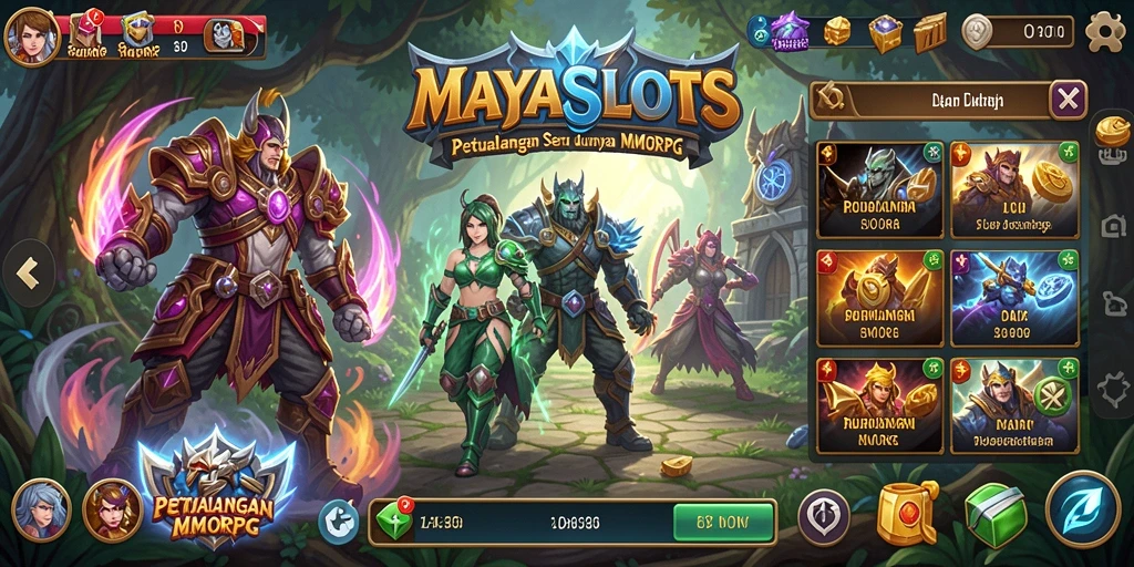 Tampilan gameplay <strong>MAYASLOTS</strong> yang menakjubkan dalam dunia MMORPG.