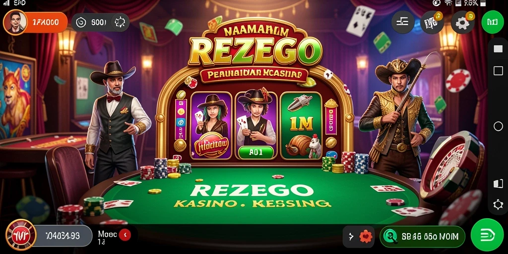 Tampilan menarik dari gameplay Kasino yang seru di REZEGO.