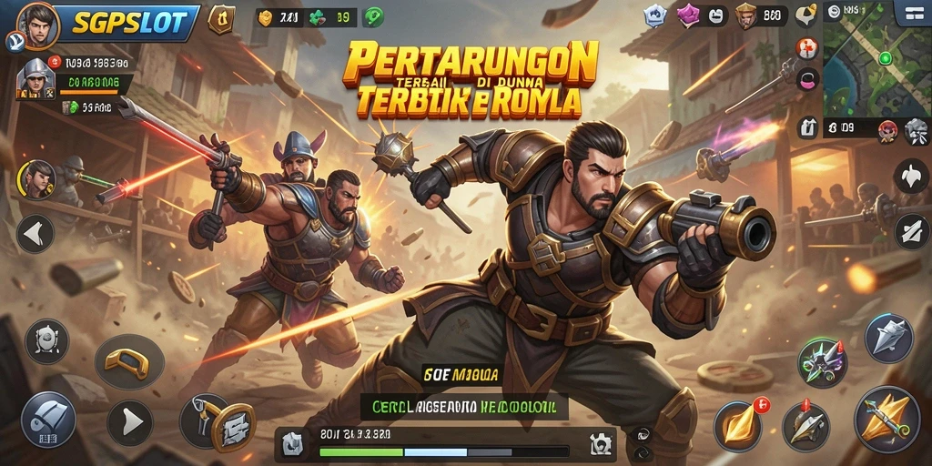 Tangkapan layar SGPSLOT menampilkan aksi pertempuran epik di medan perang.