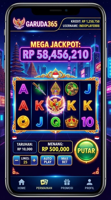 Tampilan antarmuka garuda365 yang sederhana dan intuitif.